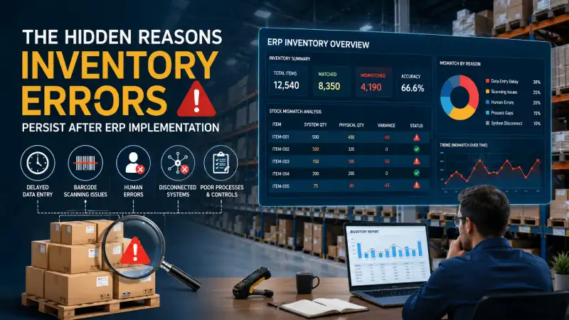 The Hidden Reasons Inventory Errors Persist After ERP Implementation The Hidden Reasons Inventory Errors Persist After ERP Implementation